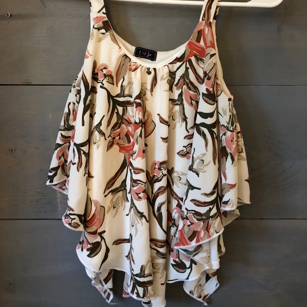 Girls Polyester Floral Blouse